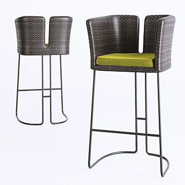 Sleek Modern Bar Chair 3D model image 1 