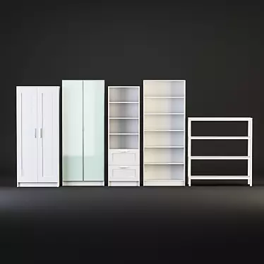 Stylish IKEA Cabinets & Shelves 3D model image 1 