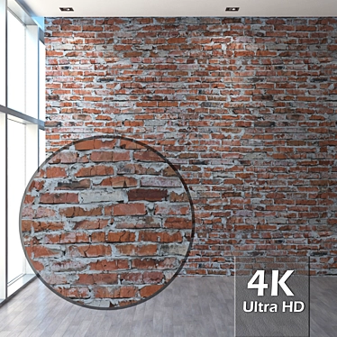 Seamless 4K Brick Wall Texture 3D model image 1 