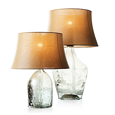 Elegant Clift Glass Table Lamps 3D model image 1 