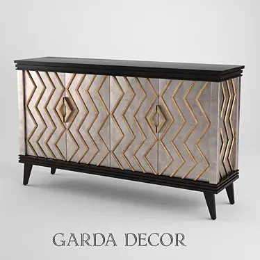 Garda Decor Stone-Top Chest 3D model image 1 