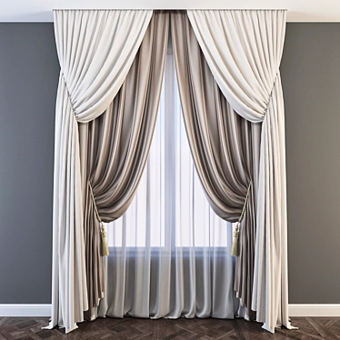 Stylish Window Treatment Solution 3D model image 1 