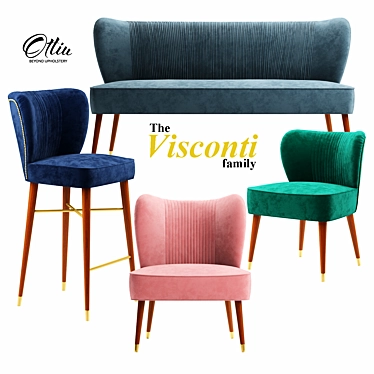 Visconti Family: Contemporary Luxury Furniture 3D model image 1 