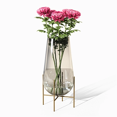 Elegant Echasse Vase 3D model image 1 