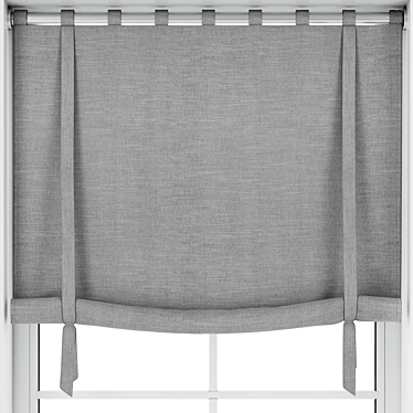 Elegant Roman Blinds Set 3D model image 1 