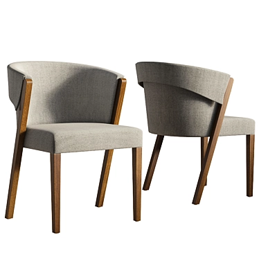 Blanca Linen Dining Chair - Comerford Collection 3D model image 1 