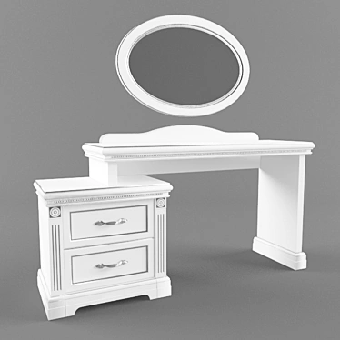 Flora Wooden Table: Elegant and Spacious 3D model image 1 