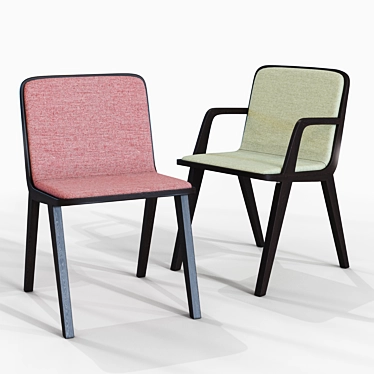 Modern Nordic Style Chair 3D model image 1 