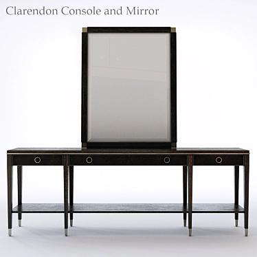 Elegant Clarendon Console: Timeless Beauty 3D model image 1 
