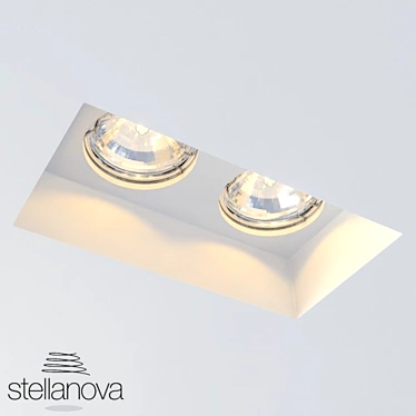 Gypsum Recessed Spotlight: Maia Duo SN003 3D model image 1 