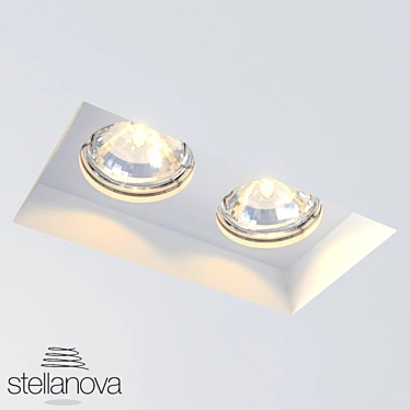 Stellanova Ceiling Spotlight: Integrated & Paintable. 3D model image 1 