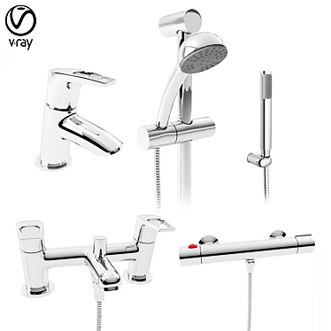 Bristan Shower Collection: Perfect Mixers for Your Bathroom 3D model image 1 