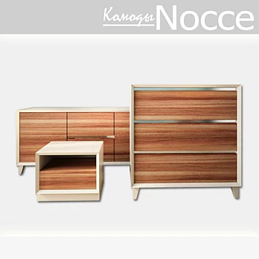 Modern NOCCE Collection Chest of Drawers 3D model image 1 