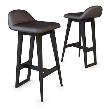 Stylish OKHA NANCY Barstool: Sleek Design and Comfortable Seating 3D model image 1 