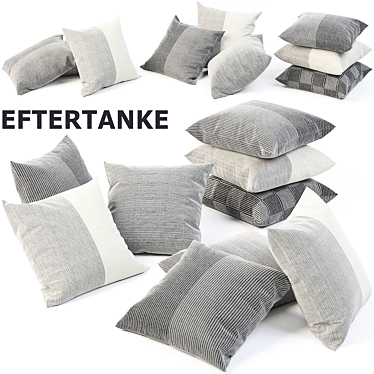 Comfort Collection: IKEA EFTERTANKE Cushion Set 3D model image 1 