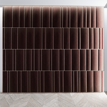 Sleek Rectangular Wall Panel 3D model image 1 
