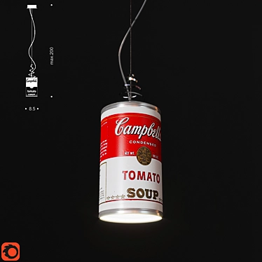 Canned Light Pendant Lamp 3D model image 1 