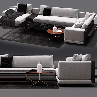 Poliform Mondrian Sofa: Sleek and Modern Furnishing 3D model image 1 