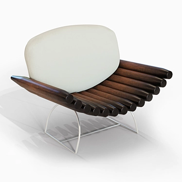 Modern Cuban Style Armchair 3D model image 1 