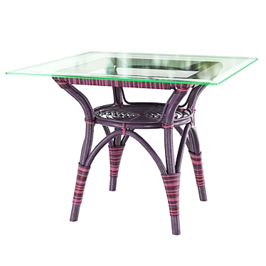 Multicolor Square Dining Table by Sika Design 3D model image 1 