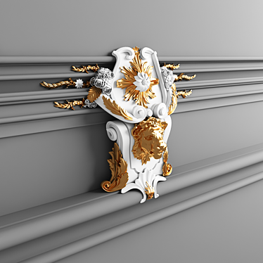  Elegant Gypsum Ornaments 3D model image 1 