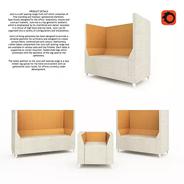 Versatile Julio Soft Seating 3D model image 1 