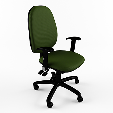 EcoComfort Green Desk Chair 3D model image 1 