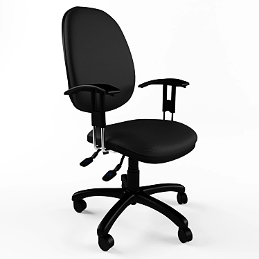 ErgoBlack: Stylish Black Office Chair 3D model image 1 