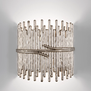 Chelsom Silver Sculpture Wall Light - Elegant and Contemporary 3D model image 1 