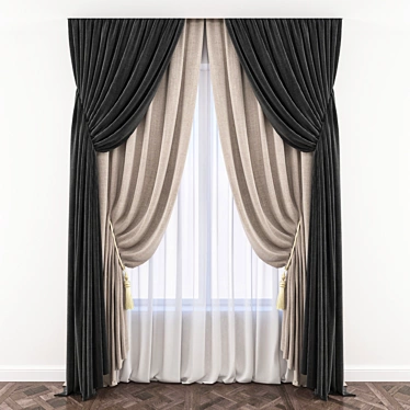 Elegant Window Covering 3D model image 1 