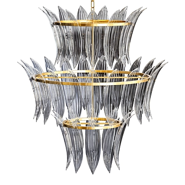 Elegant Noir Cascading Chandeliers 3D model image 1 