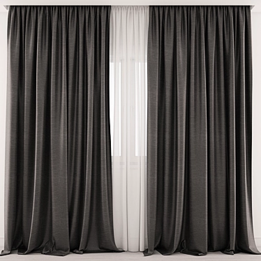 Elegant Curtains 3D Model 3D model image 1 