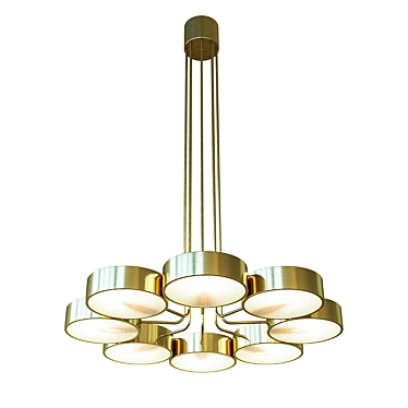 Italian Circle Pendant: Elegant and Timeless Lighting 3D model image 1 