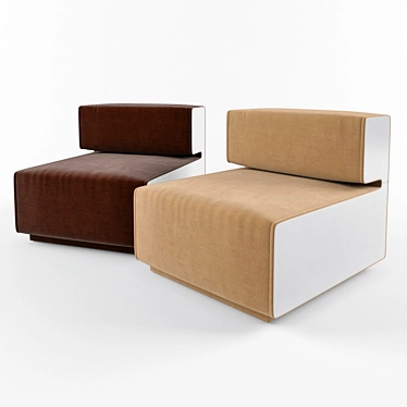 Pierre Cardin Lounge Chair Set 3D model image 1 