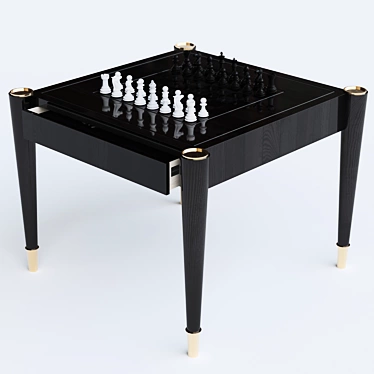 Davidson Aldridge Games Table: Handmade Luxury 3D model image 1 
