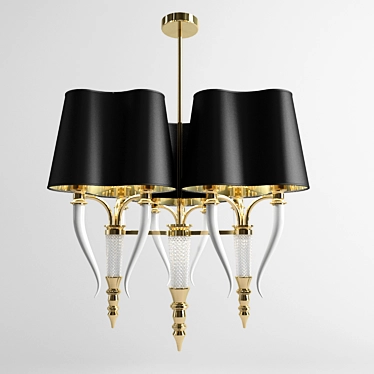 Elegant Esmeralda Chandelier 3D model image 1 