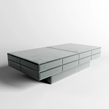 Streamline Glass Low Table 3D model image 1 