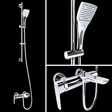 Delafon ALEO+ Bath Mixer Set 3D model image 1 