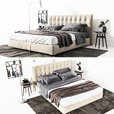 Poliform Arca Bedroom Set 3D model image 1 