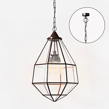Austen Collection Suspension Lamp 3D model image 1 