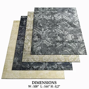 Refined Restoration Hardware Rugs 3D model image 1 