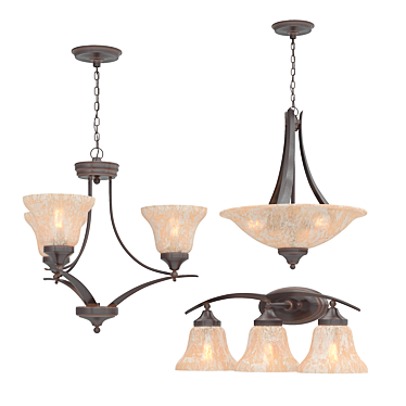 Elegant Lighting Set: Seagulllighting BROCKTON 3D model image 1 