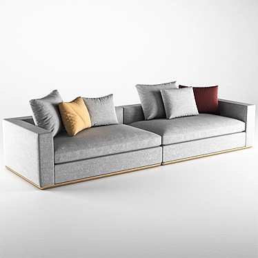 Modern Convertible Sofa 3D model image 1 