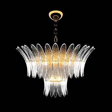 Elegant Palamette Chandelier 3D model image 1 