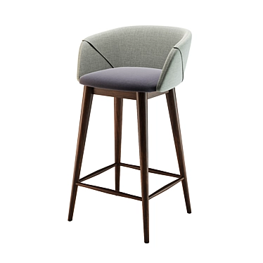 Lule Stylish Stool: Height 94cm, Width 56cm 3D model image 1 