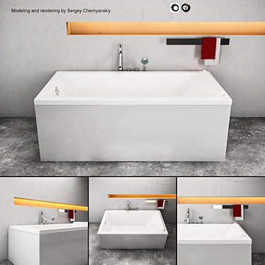 Starck Bath: Vray, Corona | High-quality 3D Model 3D model image 1 