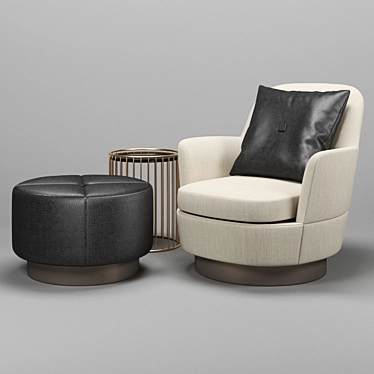 Modern High Armchair: Minotti Jacques 3D model image 1 