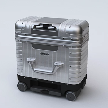 Sleek Aluminum Travel Bag 3D model image 1 