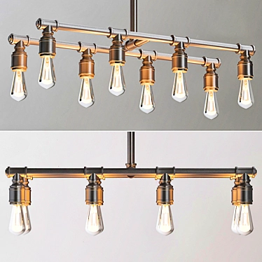 Minimalist Metal Pendant Light 3D model image 1 