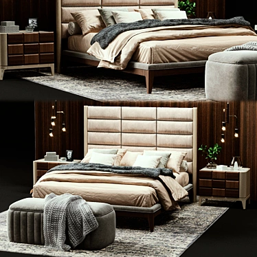 Dall'Agnese DAMA Bed: Elegant and Versatile 3D model image 1 